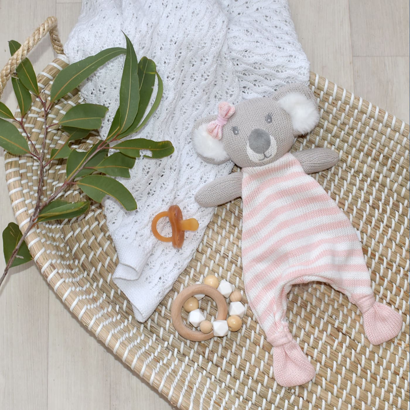 Living Textiles Knit Security Blanket - Chloe The Koala - Koala - TOYS & PLAY - BLANKIES/COMFORTERS/RATTLES