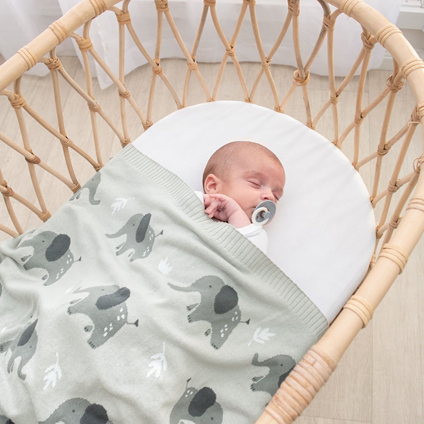 Living Textiles Whimsical Baby Blanket - Elephant - Elephant - NURSERY & BEDTIME - BLANKETS