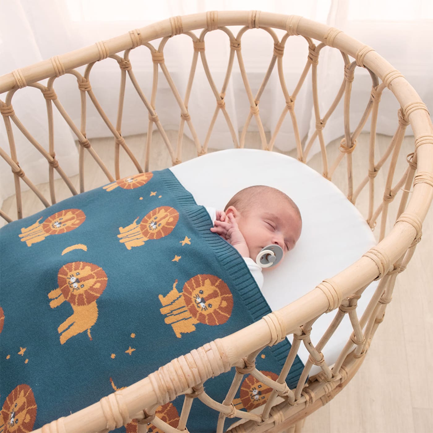 Living Textiles Whimsical Baby Blanket - Lion - Lion - NURSERY & BEDTIME - BLANKETS