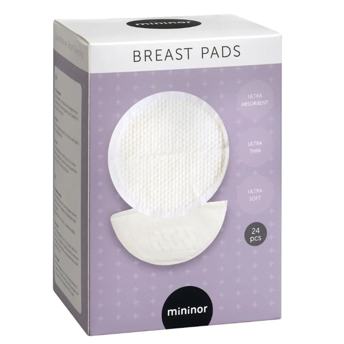 Mininor Breast Pads White 24 pack - NURSING &amp; FEEDING - BREAST FEEDING AIDS/STORAGE