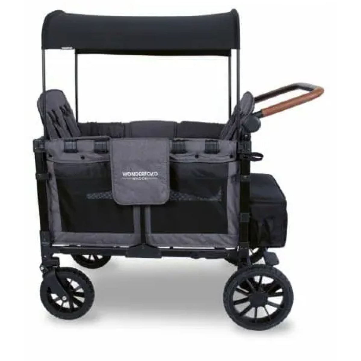 Wonderfold W4 Luxe Quad Wagon - Charcoal Grey with Black Frame - PRAMS &amp; STROLLERS - WAGONS