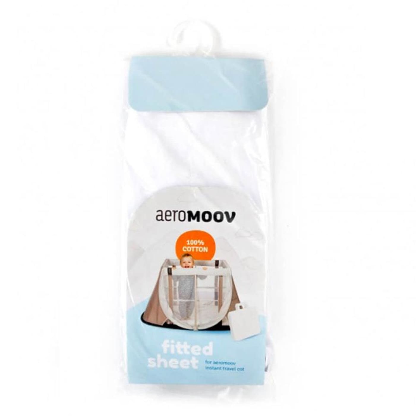 AeroMoov Instant Travel Cot Fitted Sheet - White - ON THE GO - PORTACOTS/ACCESSORIES