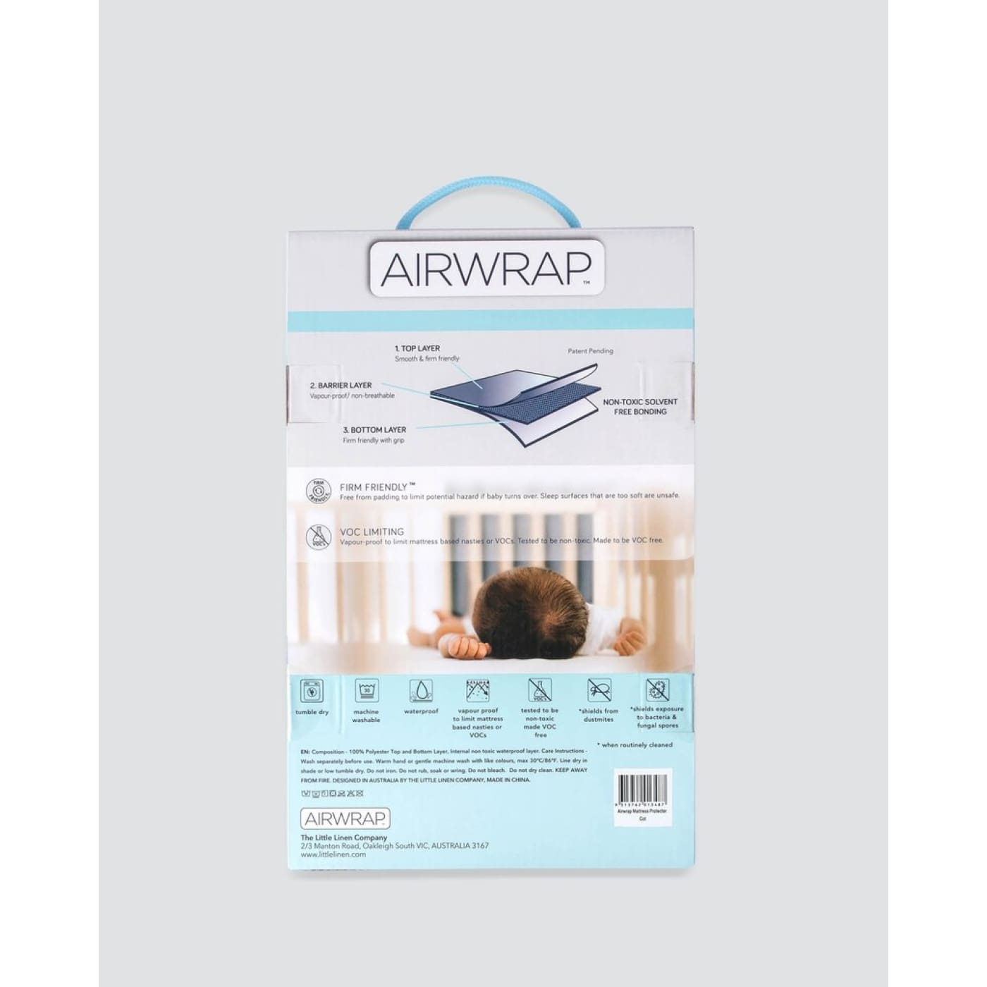 Airwrap Mattress Protector - Cot - NURSERY & BEDTIME - COT MATTRESS PROTECTORS