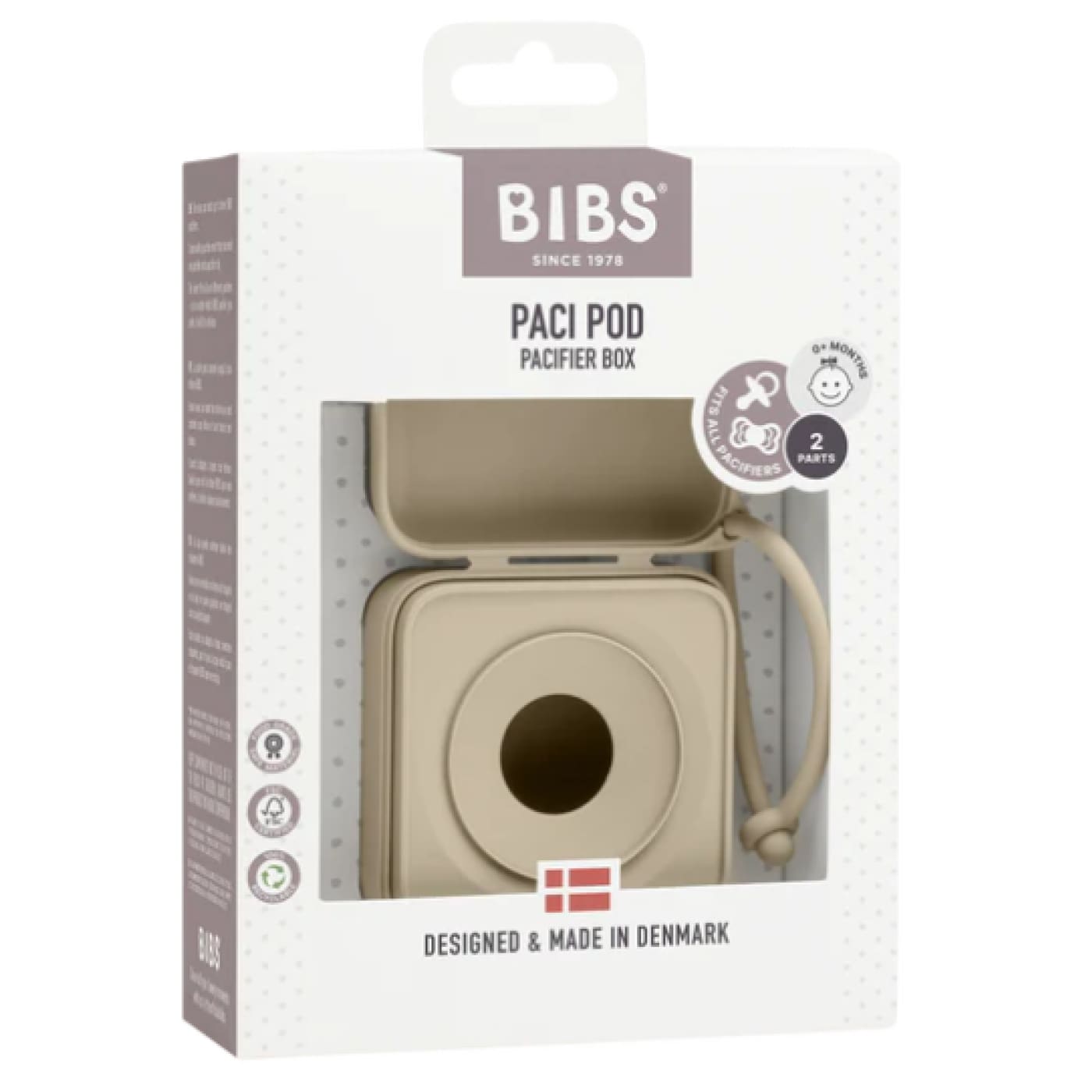 BIBS Pacifier Box - Vanilla - Vanilla - NURSING & FEEDING - DUMMIES/SOOTHERS/CLIPS