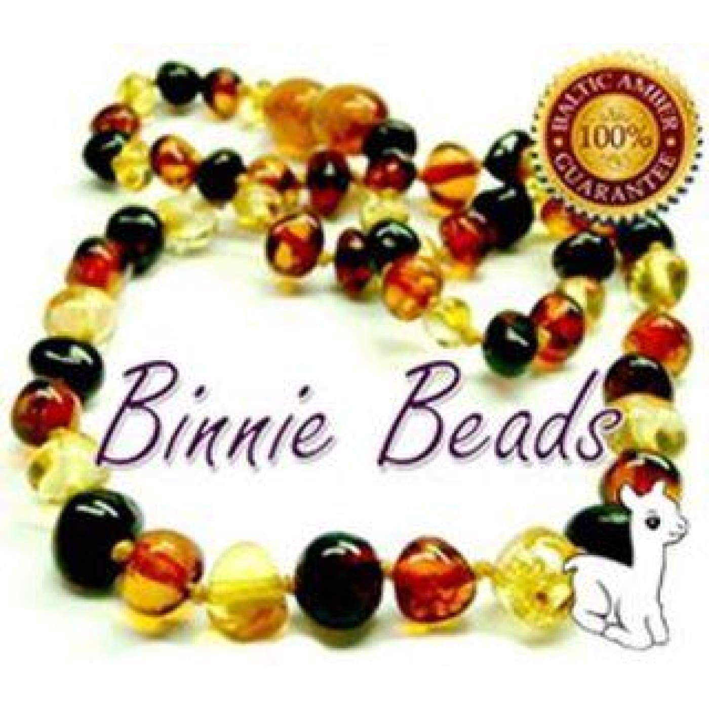 Binnie Baltic Amber Teething Baby Necklace - Mix 32CM - NURSING & FEEDING - TEETHERS/TEETHING JEWELLERY