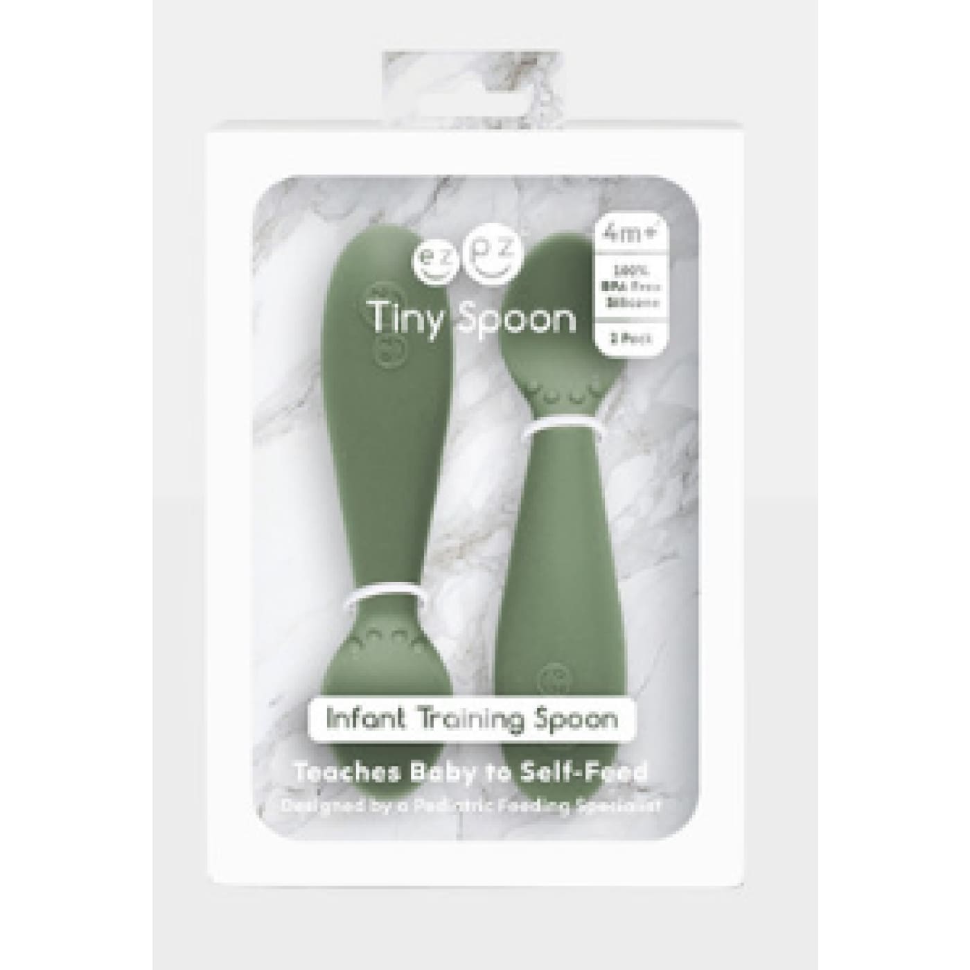 EZPZ Tiny Spoon 2pk - Olive - Olive - NURSING & FEEDING - CUTLERY/PLATES/BOWLS/TOYS