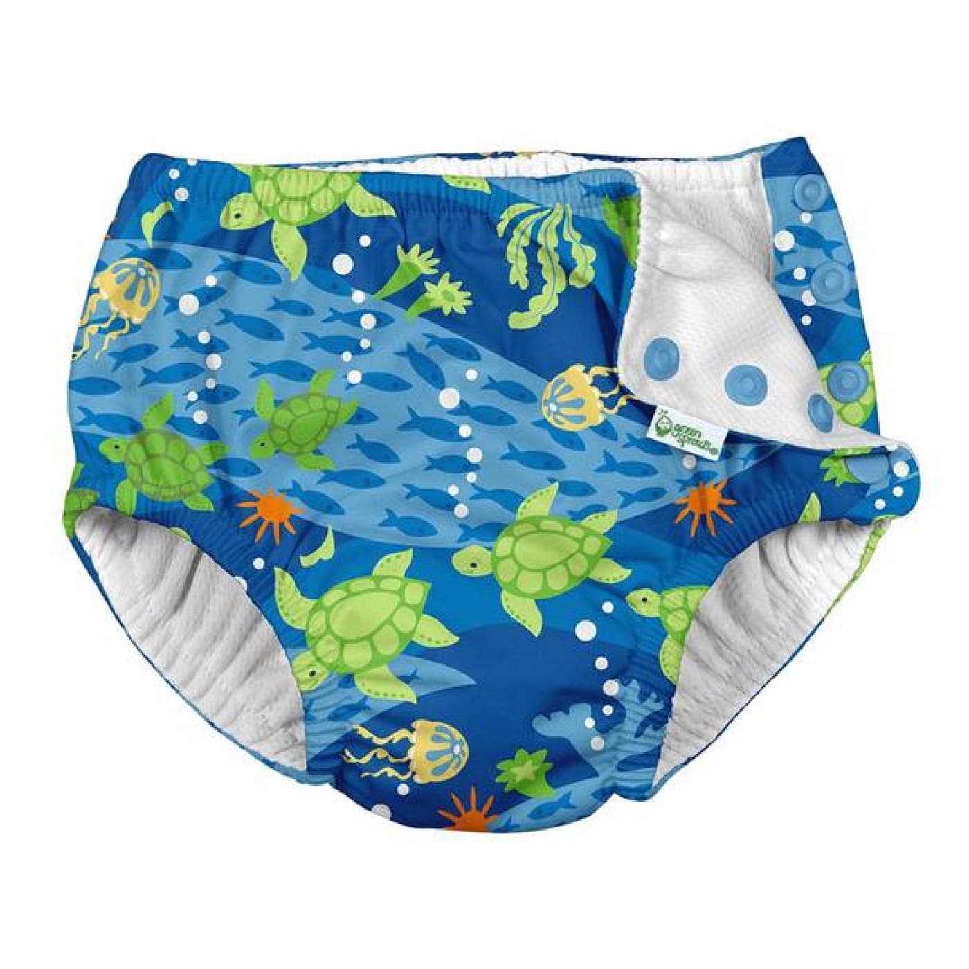i play Snap Reusable Absorbent Swimsuit Diaper 6M - Blue Turtle Journey - BABY & TODDLER CLOTHING - SWIMMERS/ACCESSORIES
