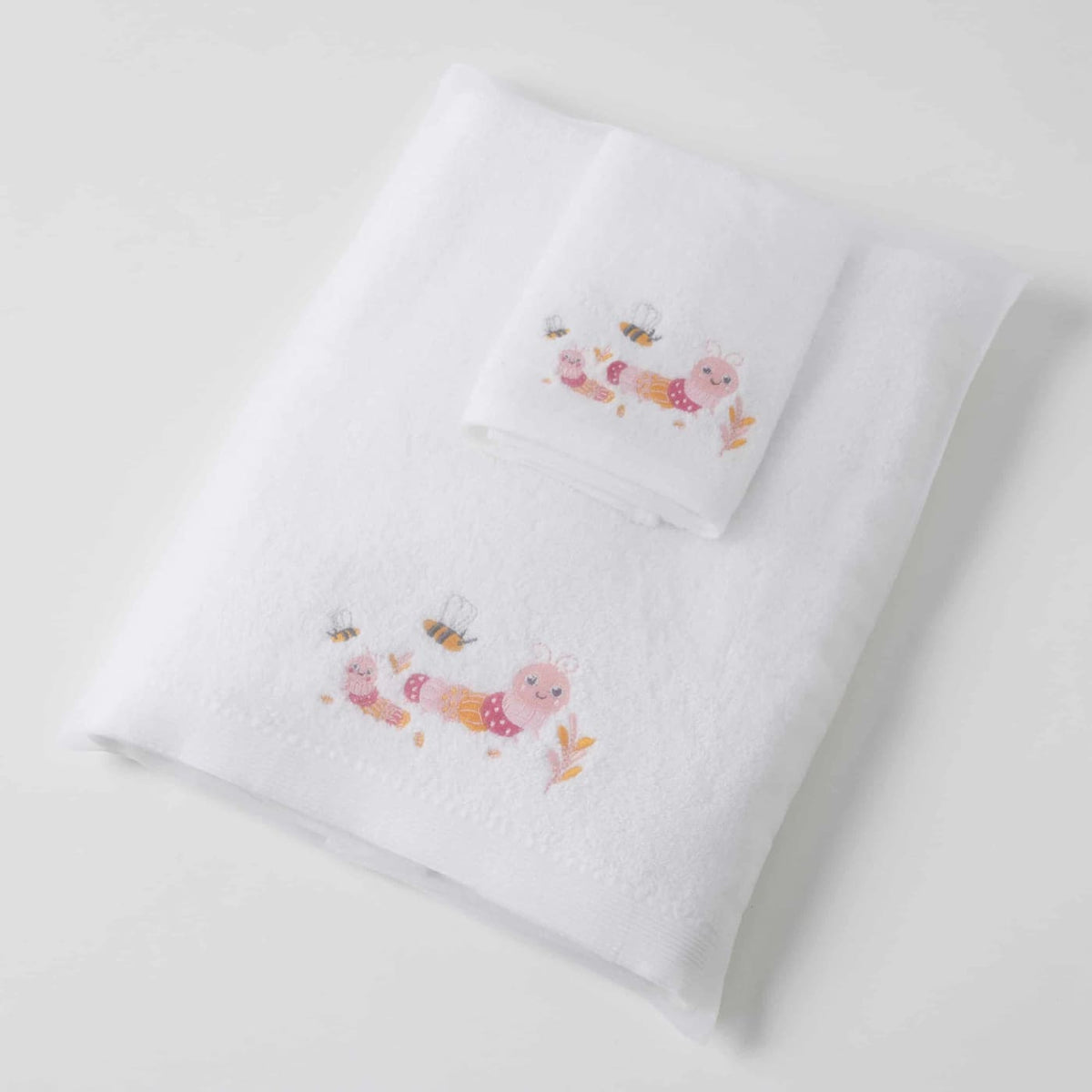 Jiggle &amp; Giggle Towel &amp; Face Washer Set in Organza Bag - Little Critters Pink - Little Critters Pink - BATHTIME &amp; CHANGING - TOWELS/WASHERS