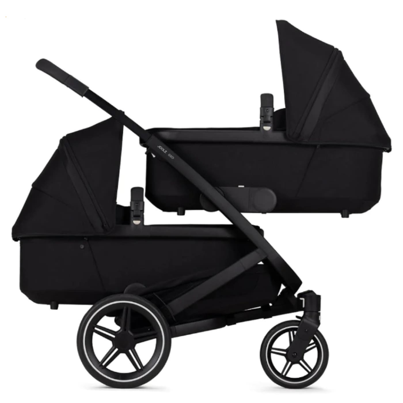 Joolz Geo3 Twin Stroller - Brilliant Black (2 Seat + 2 Carry Cot) - Brilliant Black - PRAMS & STROLLERS - PACKAGES
