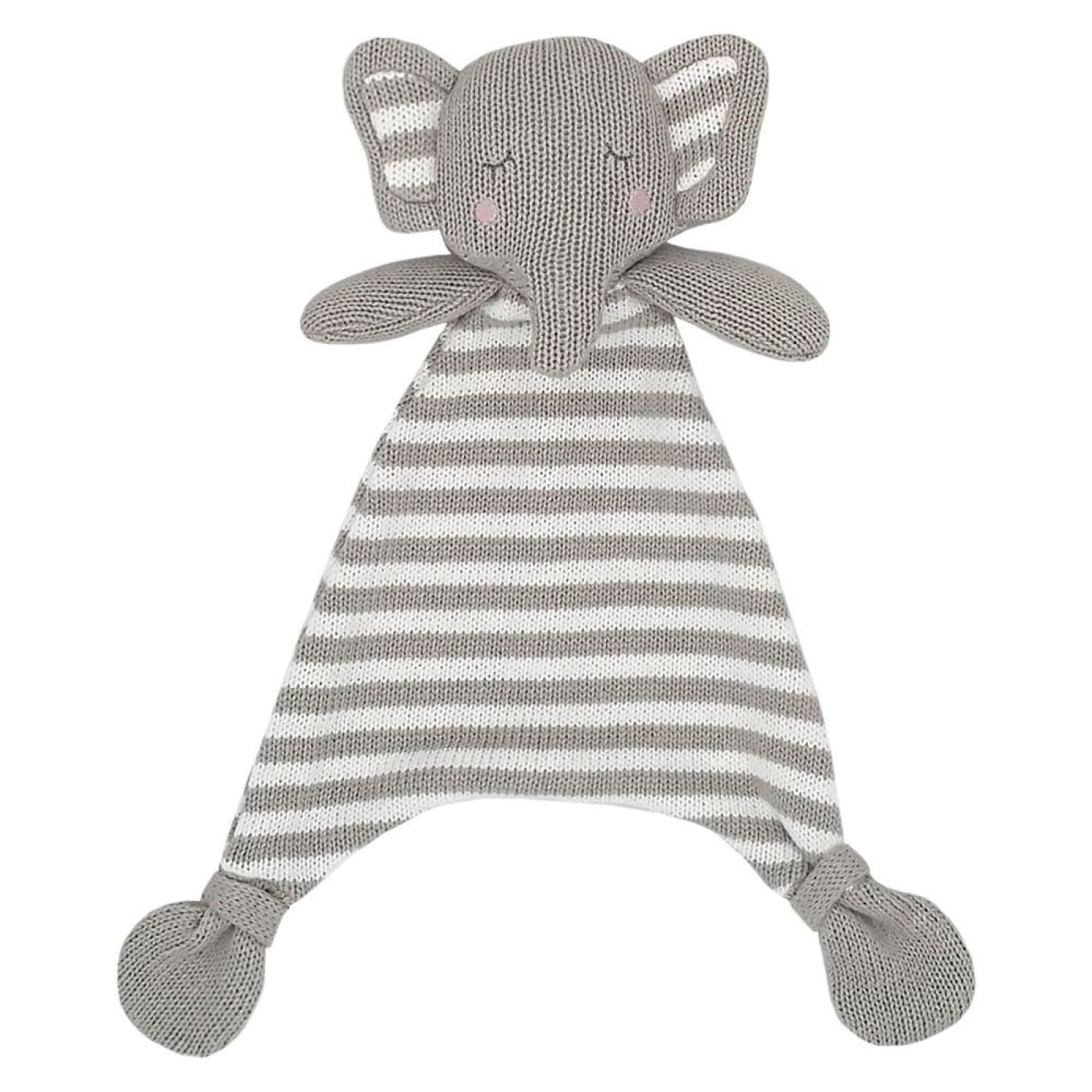 Living Textiles Knit Security Blanket - Eli The Elephant - TOYS & PLAY - BLANKIES/COMFORTERS/RATTLES