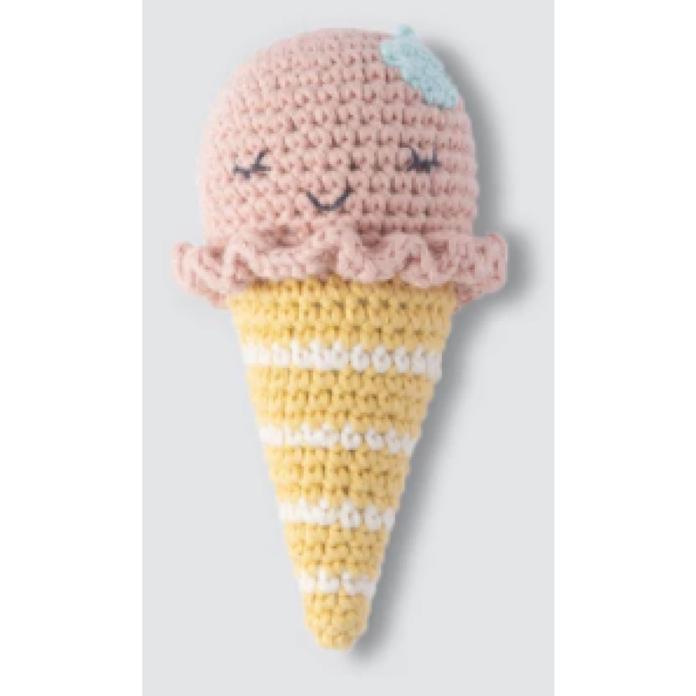 WeeGoAmigo Crochet Rattle - Isla Icecream - Icecream - TOYS & PLAY - BLANKIES/COMFORTERS/RATTLES