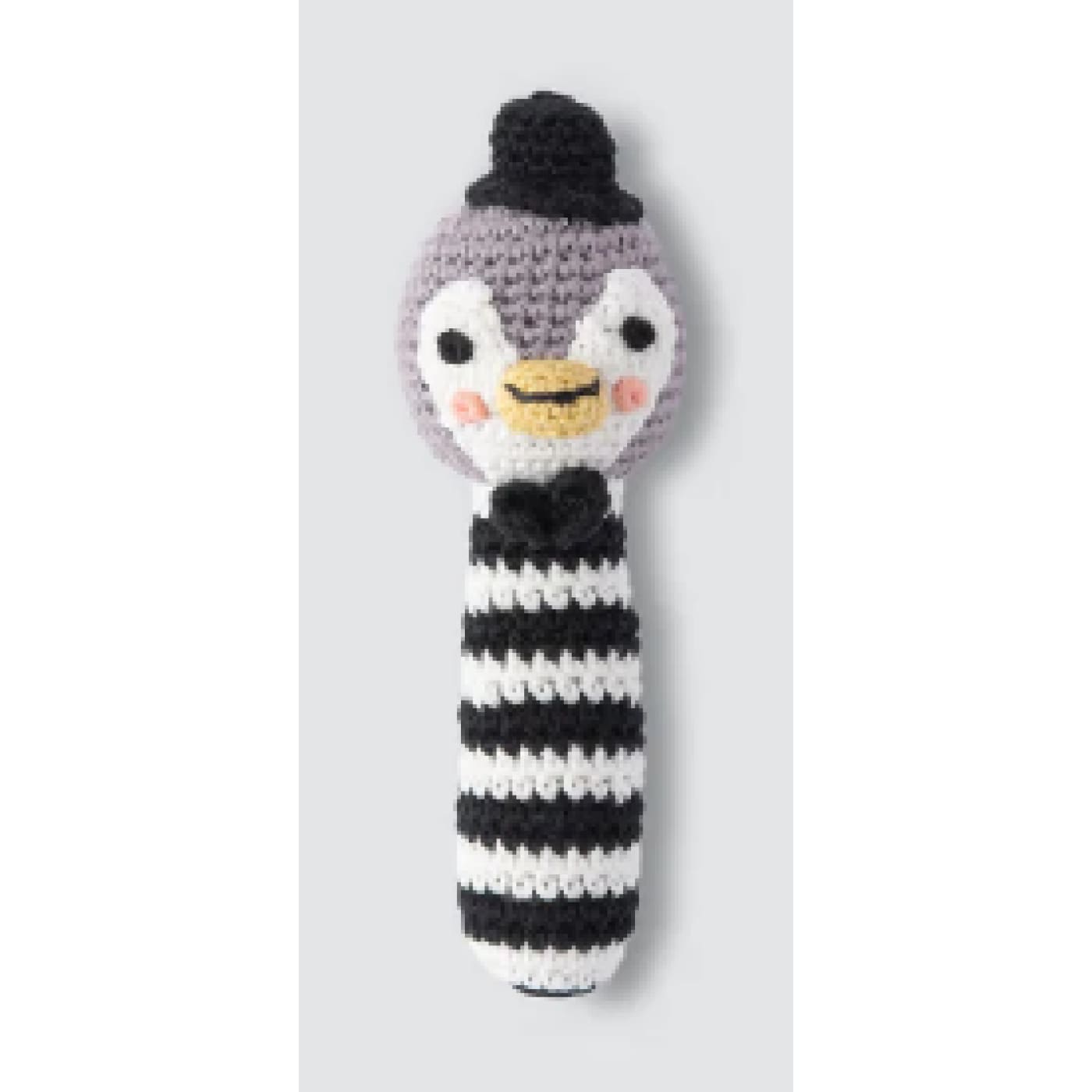 Weegoamigo Crochet Rattle - Poppy Penguin - Poppy Penguin - TOYS & PLAY - BLANKIES/COMFORTERS/RATTLES