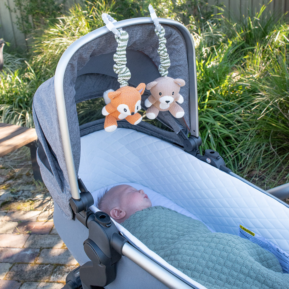 Living Textiles Stroller Toy - Bear and Fox