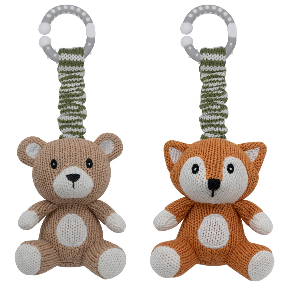 Living Textiles Stroller Toy - Bear and Fox