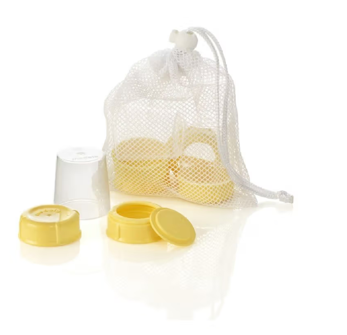 Medela Wide Base Bottle Collar &amp; Lid Set