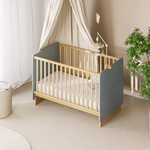 Boori Neat Cot Bed - Blueberry and Almond