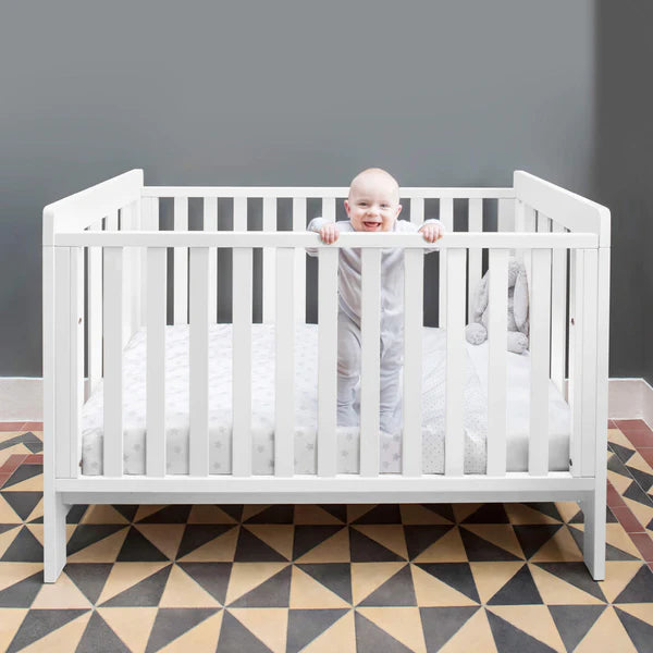 Boori Daintree Cot Bed (Dropside) - Almond + BONUS Toddler Guard Panel