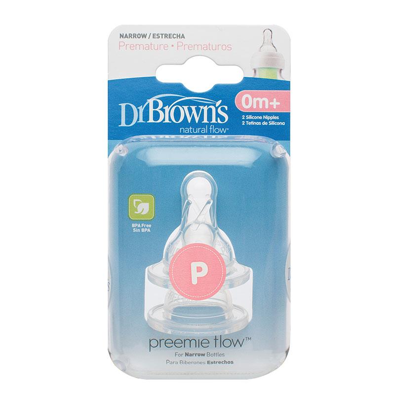 Dr Browns Narrow Neck Teat Preemie 2PK