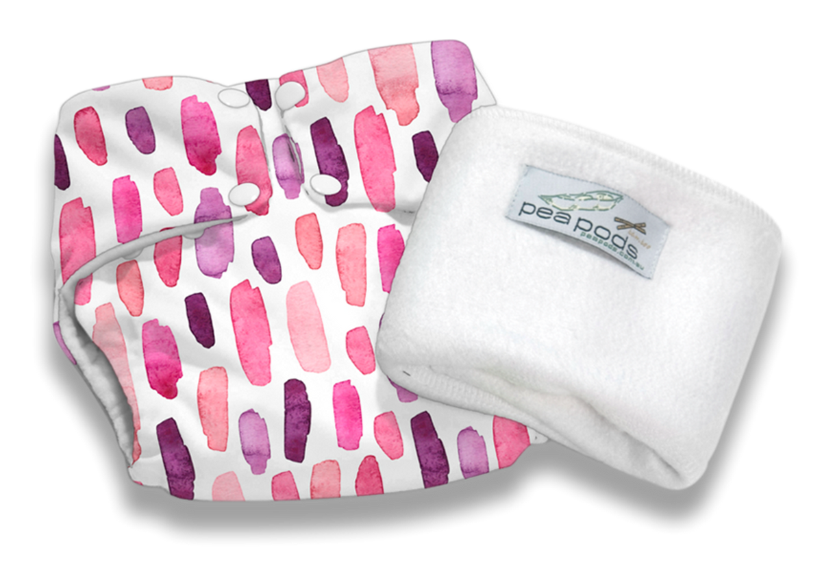 Peapods One Size Fits All - Pink Watercolour