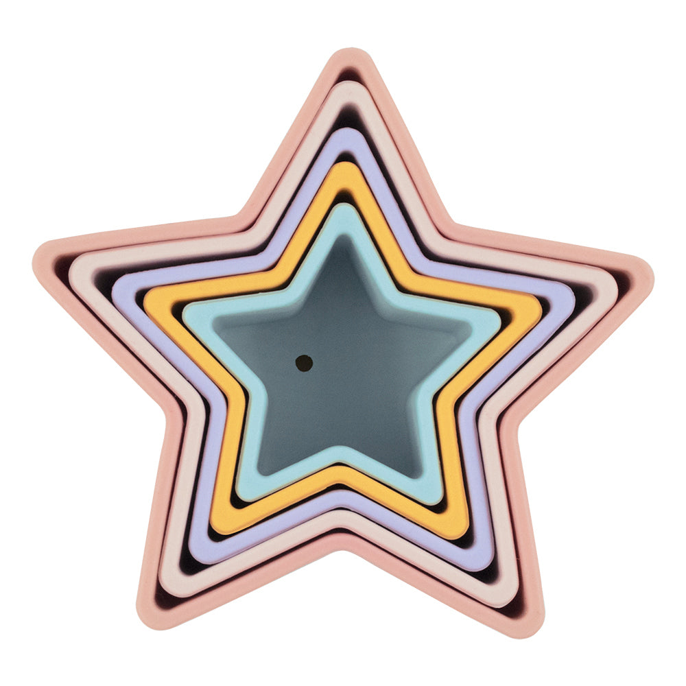 Playground Silicone Stars Nesting Block - Multi Coloured