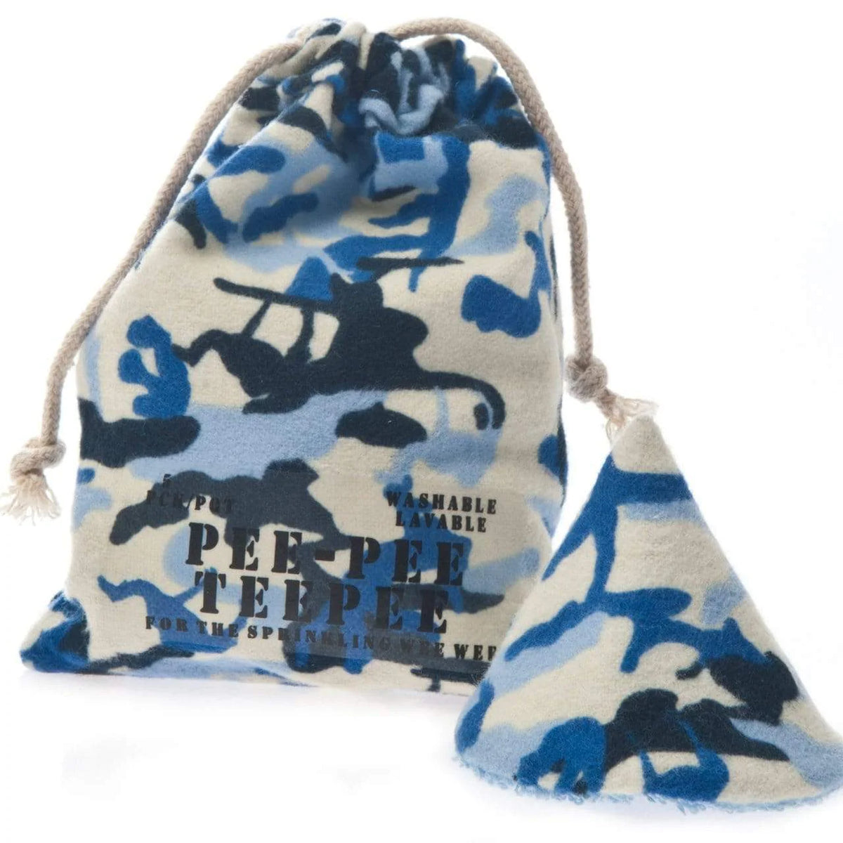 Pee-pee Teepee with Laundry Bag - Blue Camo