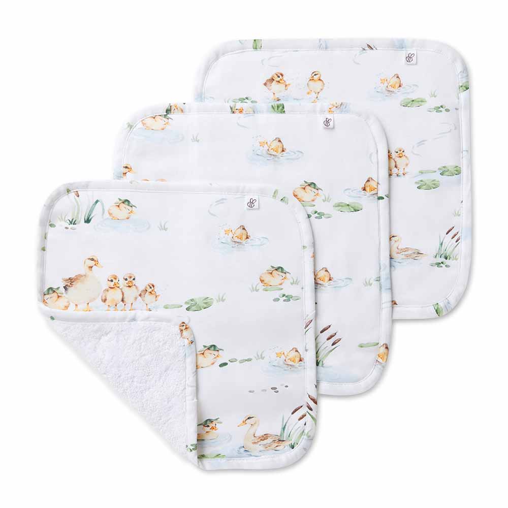 Snuggle Hunny Organic Wash Cloths - Duck Pond