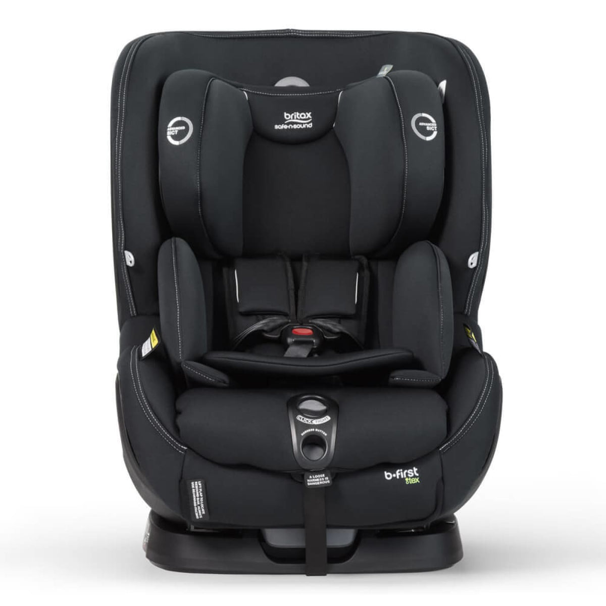 Britax SNS B-First Clicktight TEX Convertible Car Seat 0-4YR - Black - 0-4YRS / Black - CAR SEATS - CONV ISOFIX CAR SEATS (0-4YR)