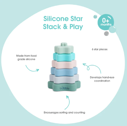 Bubble Silicone Star Stack Play