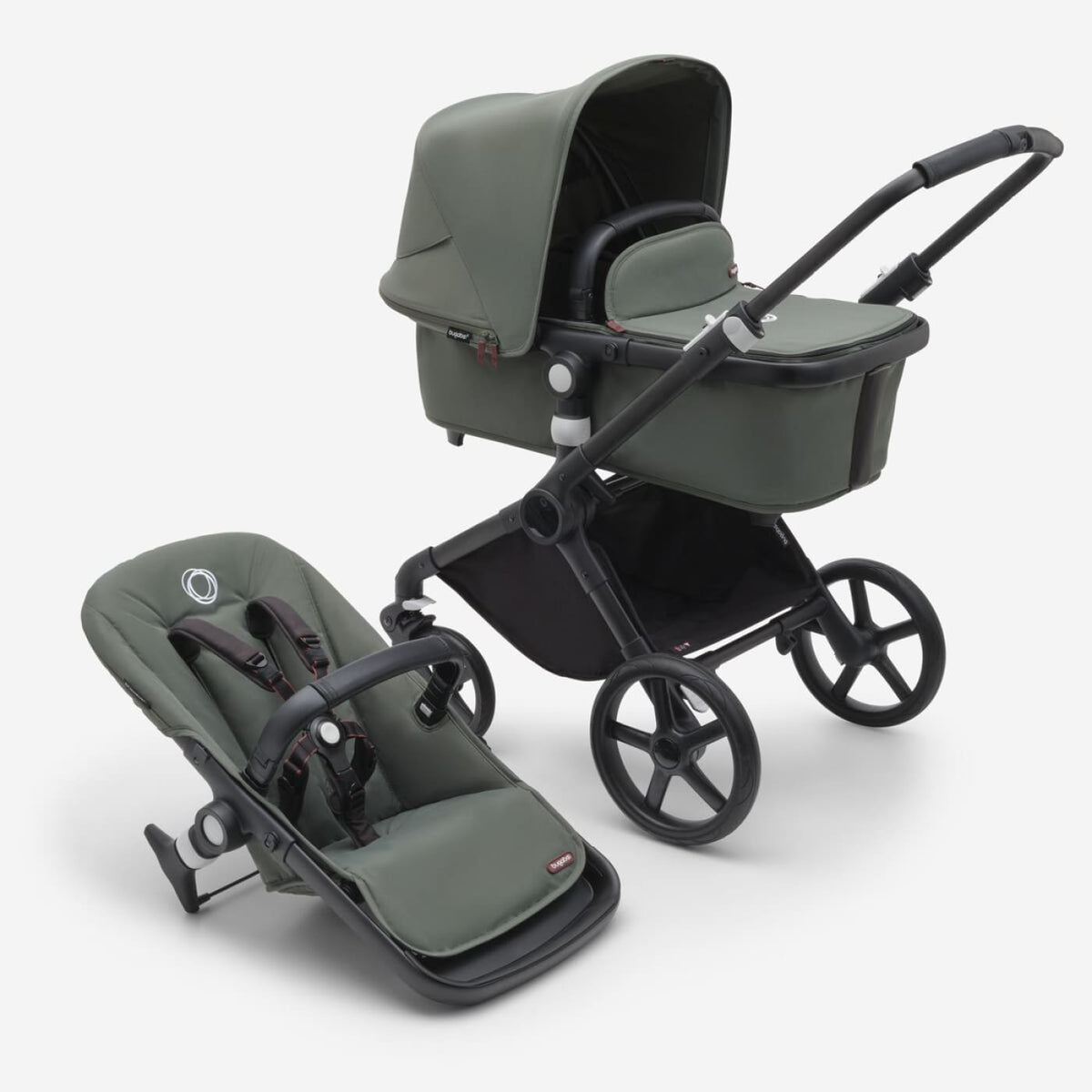 Bugaboo Fox Cub Complete - Black/Forest Green-Forest Green - PRAMS &amp; STROLLERS - 4 WHEEL TSC