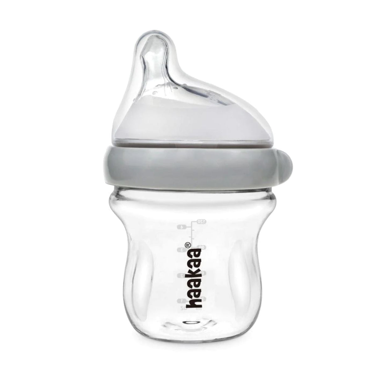 Haakaa Glass Baby Bottle - Grey 120ml