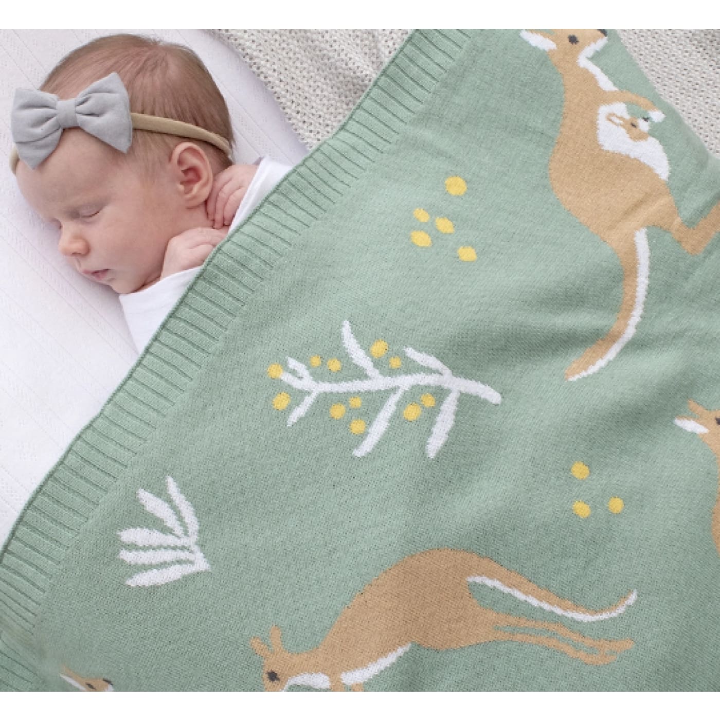 Living Textiles Australiana Baby Blanket - Kangaroo - Kangaroo - NURSERY & BEDTIME - BLANKETS