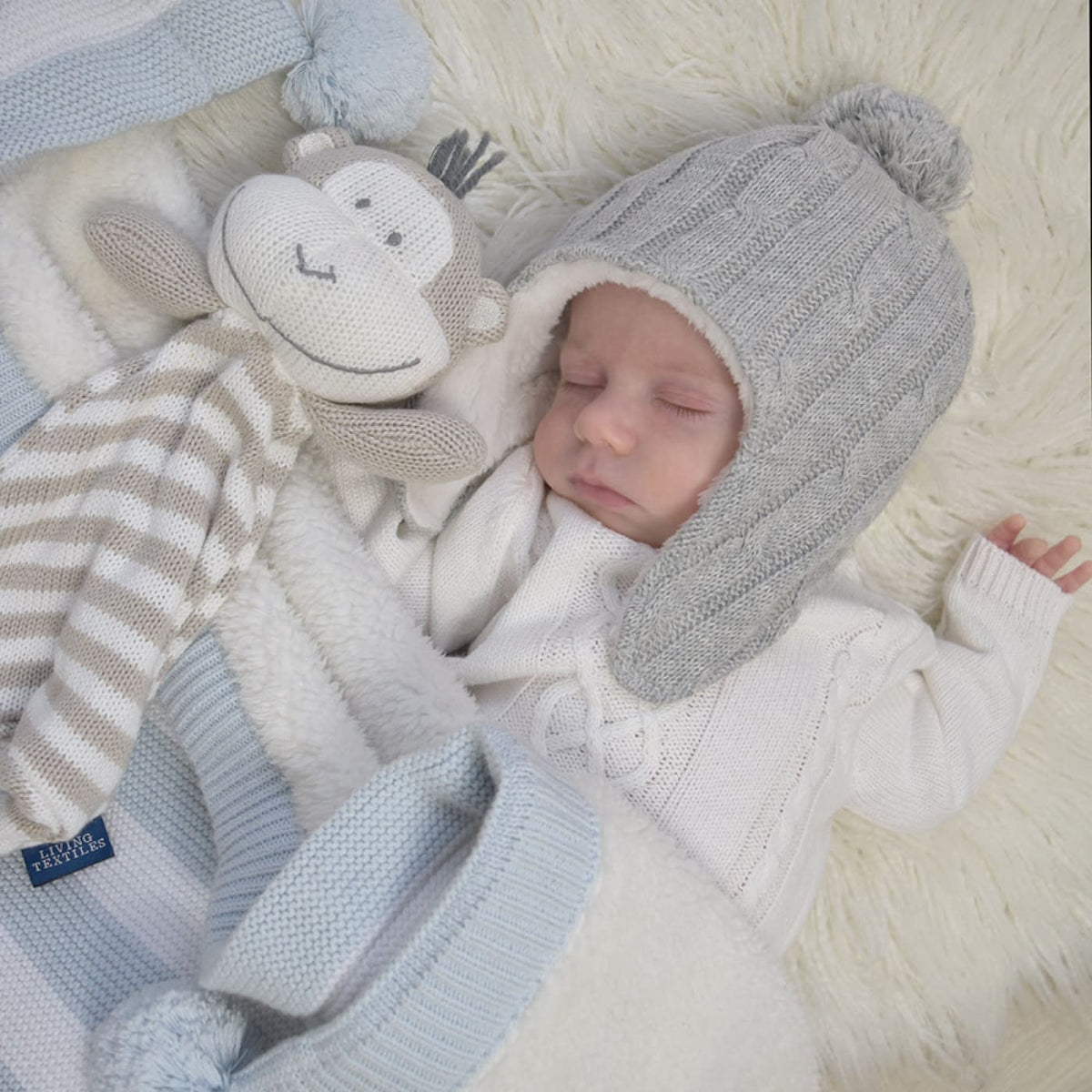 Living Textiles Knit Security Blanket - Max The Monkey - Monkey - TOYS &amp; PLAY - BLANKIES/COMFORTERS/RATTLES