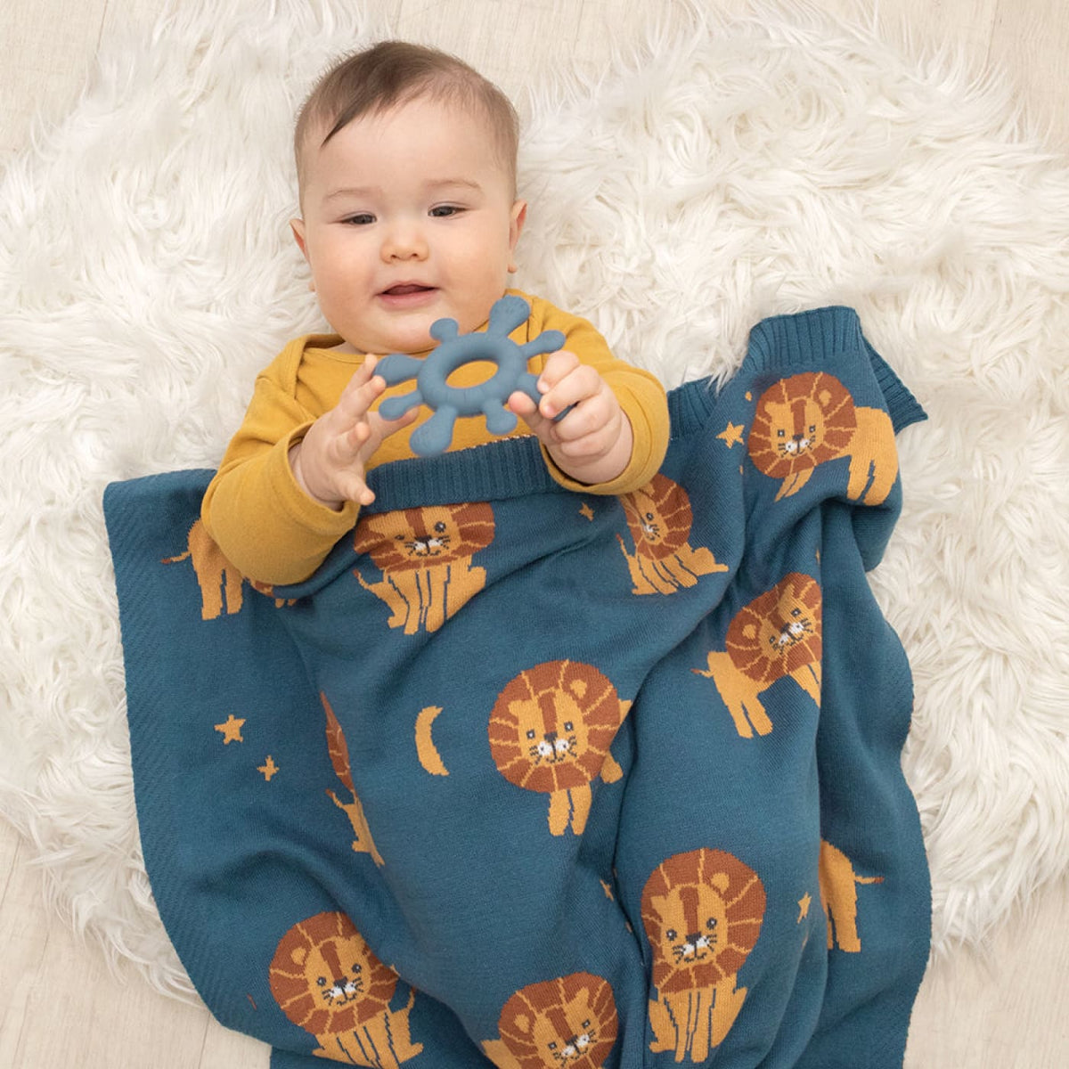 Living Textiles Whimsical Baby Blanket - Lion - Lion - NURSERY &amp; BEDTIME - BLANKETS