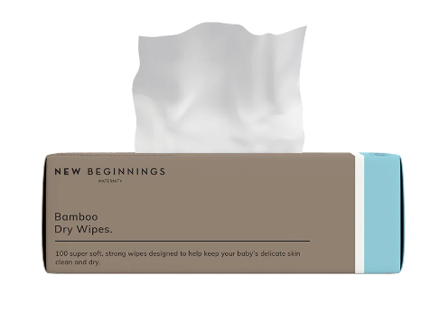 New Beginnngs Bamboo Dry Wipes Pk100