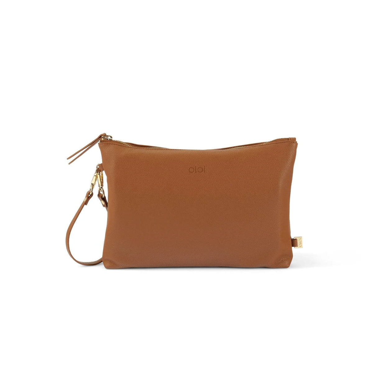 OiOi Nappy Changing Pouch Faux Leather - Chestnut Brown