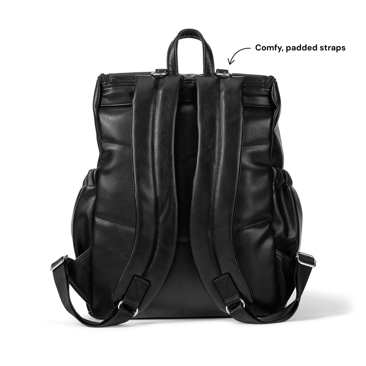 OiOi Signature Nappy Backpack Faux Leather - Black