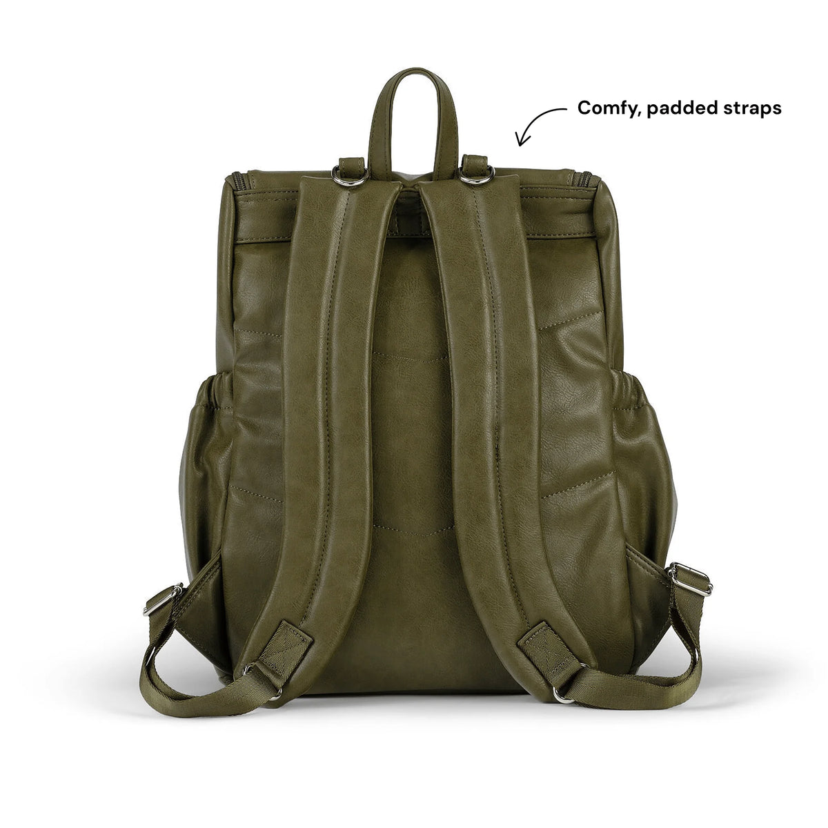 OiOi Signature Nappy Backpack Faux Leather - Olive