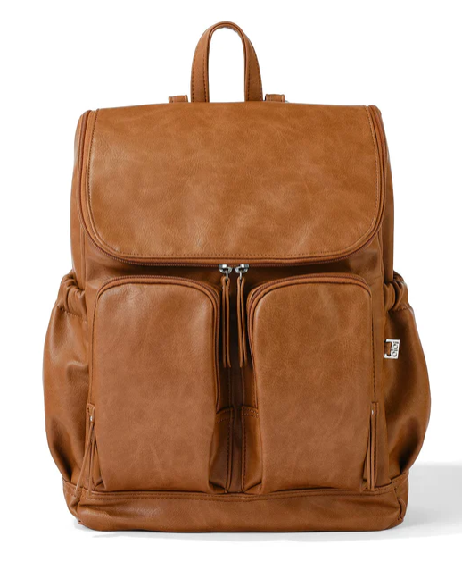 OiOi Signature Nappy Backpack Faux Leather - Tan