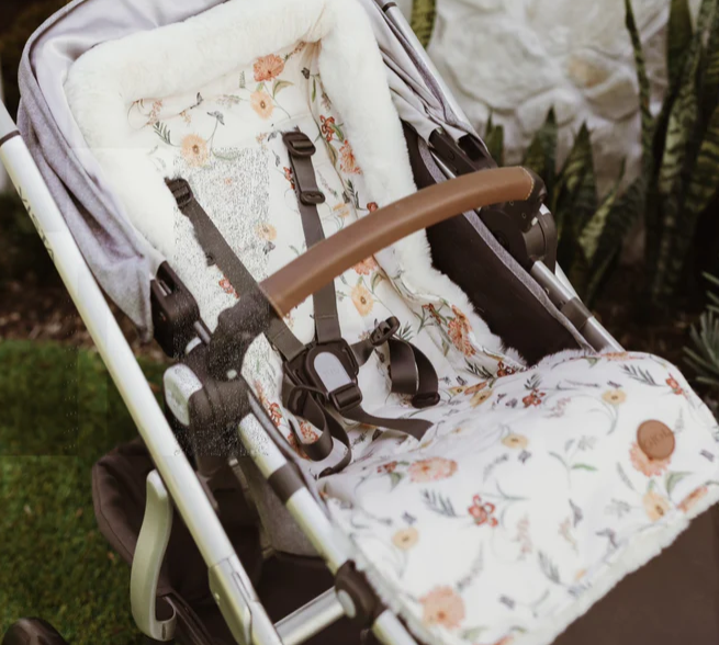 OiOi Cozy Fleece Pram Liner - Wildflower