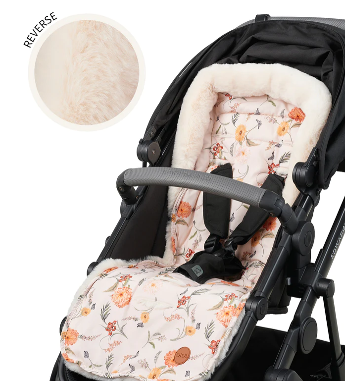 OiOi Cozy Fleece Pram Liner - Wildflower