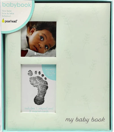 Pearhead Leaves Babybook - Sage