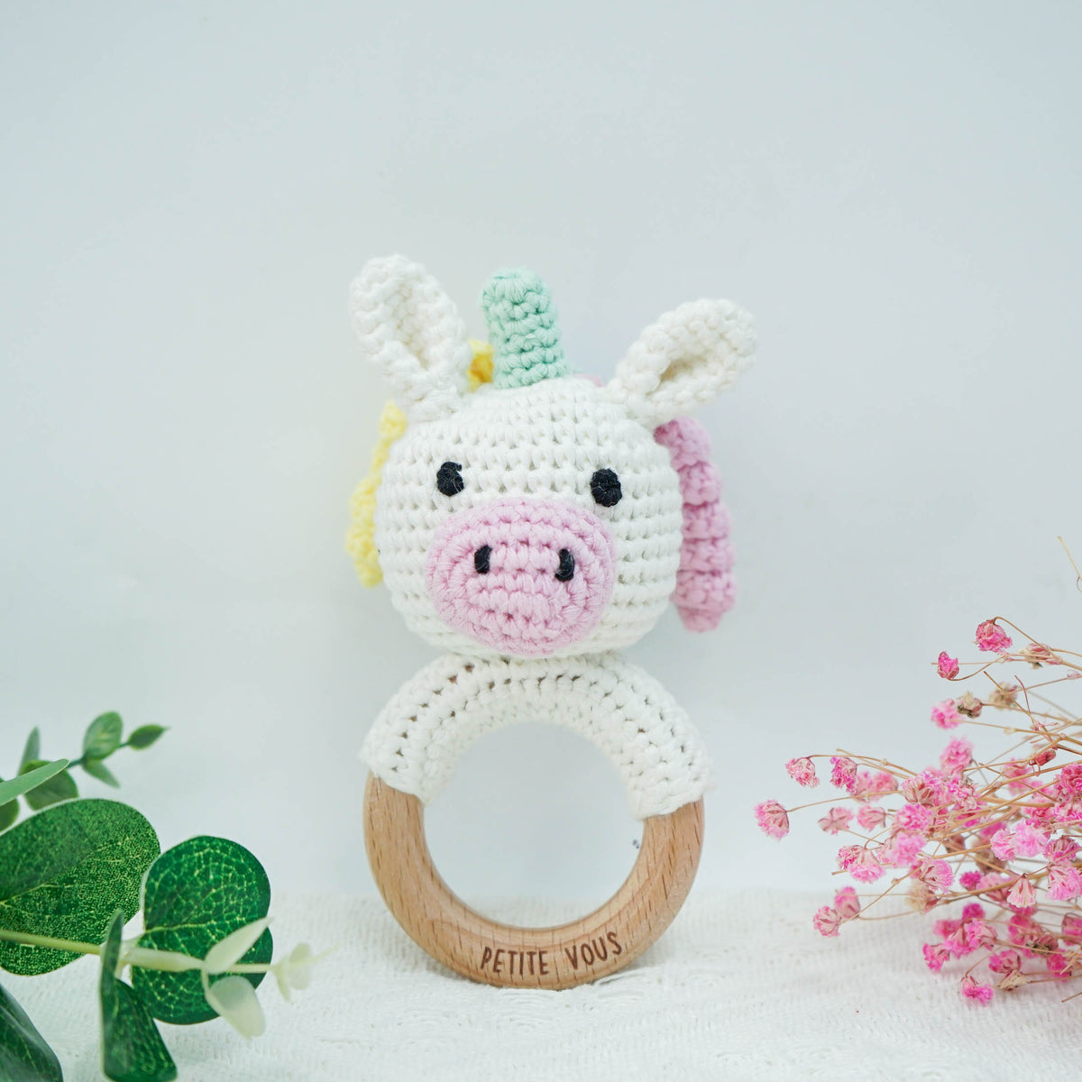 Pettie Vous Crochet Rattle - Isla Unicorn