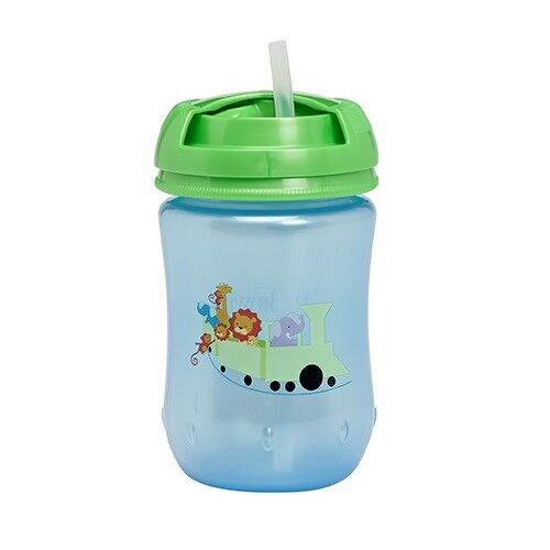 Dr Browns Straw Cup Blue/Green Train 270ml