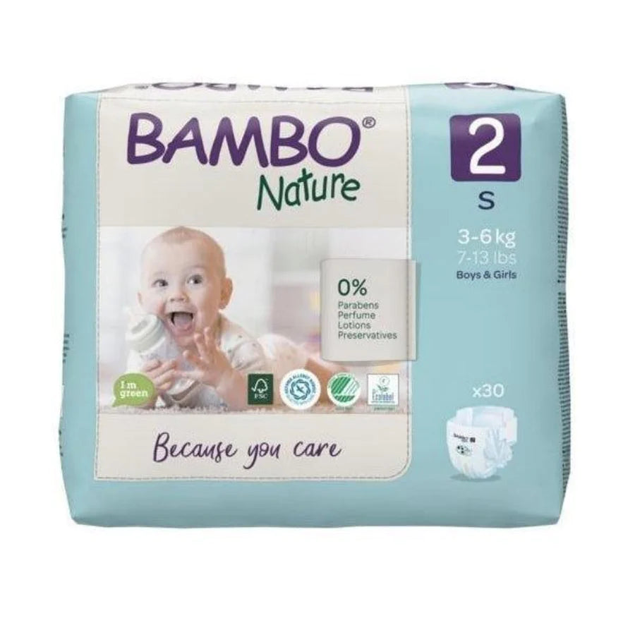 Bambo Nature Eco Nappies Small 3-6kg SIZE 2