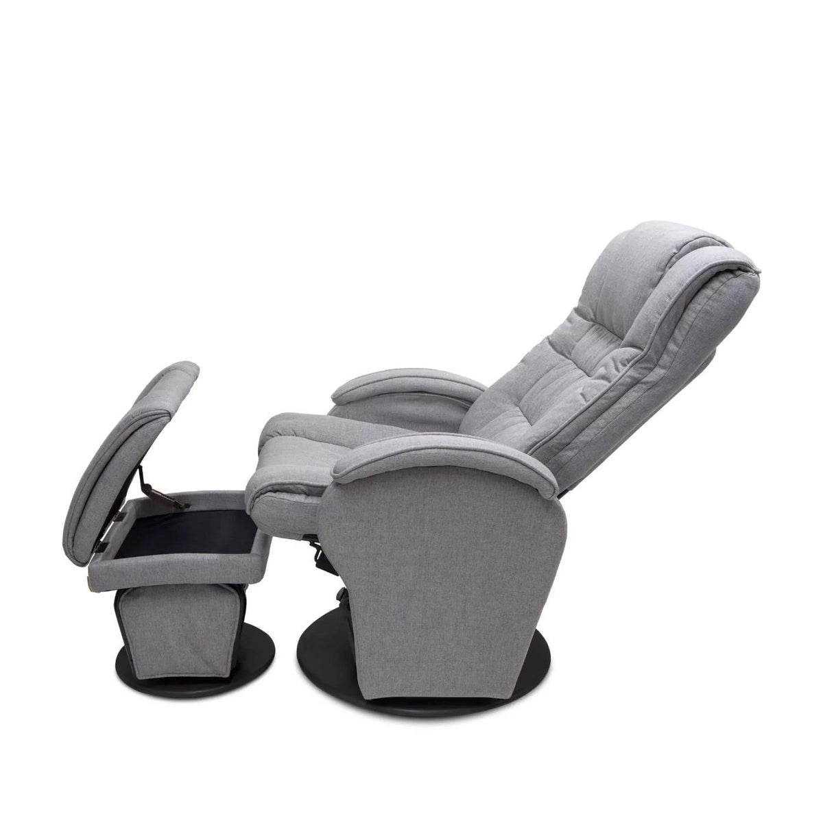 Valco Baby Eurobell Glider Feeding Chair &amp; Ottoman - Misty Grey