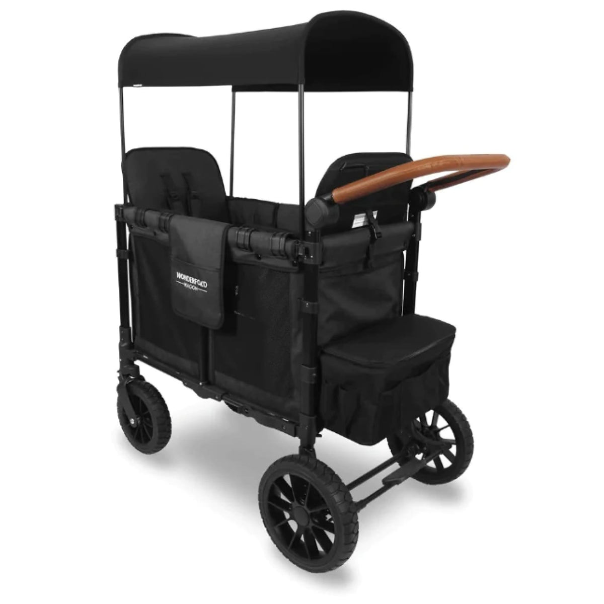 Wonderfold W2 Luxe Double Wagon Charcoal Grey with Black Frame - Charcoal Grey with Black Frame - PRAMS &amp; STROLLERS - WAGONS