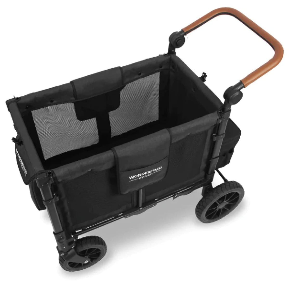 Wonderfold W2 Luxe Double Wagon Charcoal Grey with Black Frame - Charcoal Grey with Black Frame - PRAMS &amp; STROLLERS - WAGONS