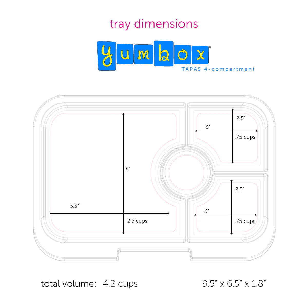 Yumbox Bento Lunch Box Tapas (4 Compartment)