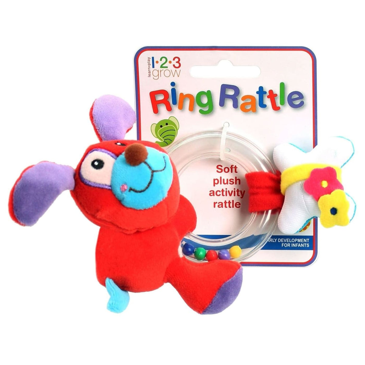 123 Grow Ring Rattle - Dog - TOYS &amp; PLAY - BLANKIES/COMFORTERS/RATTLES