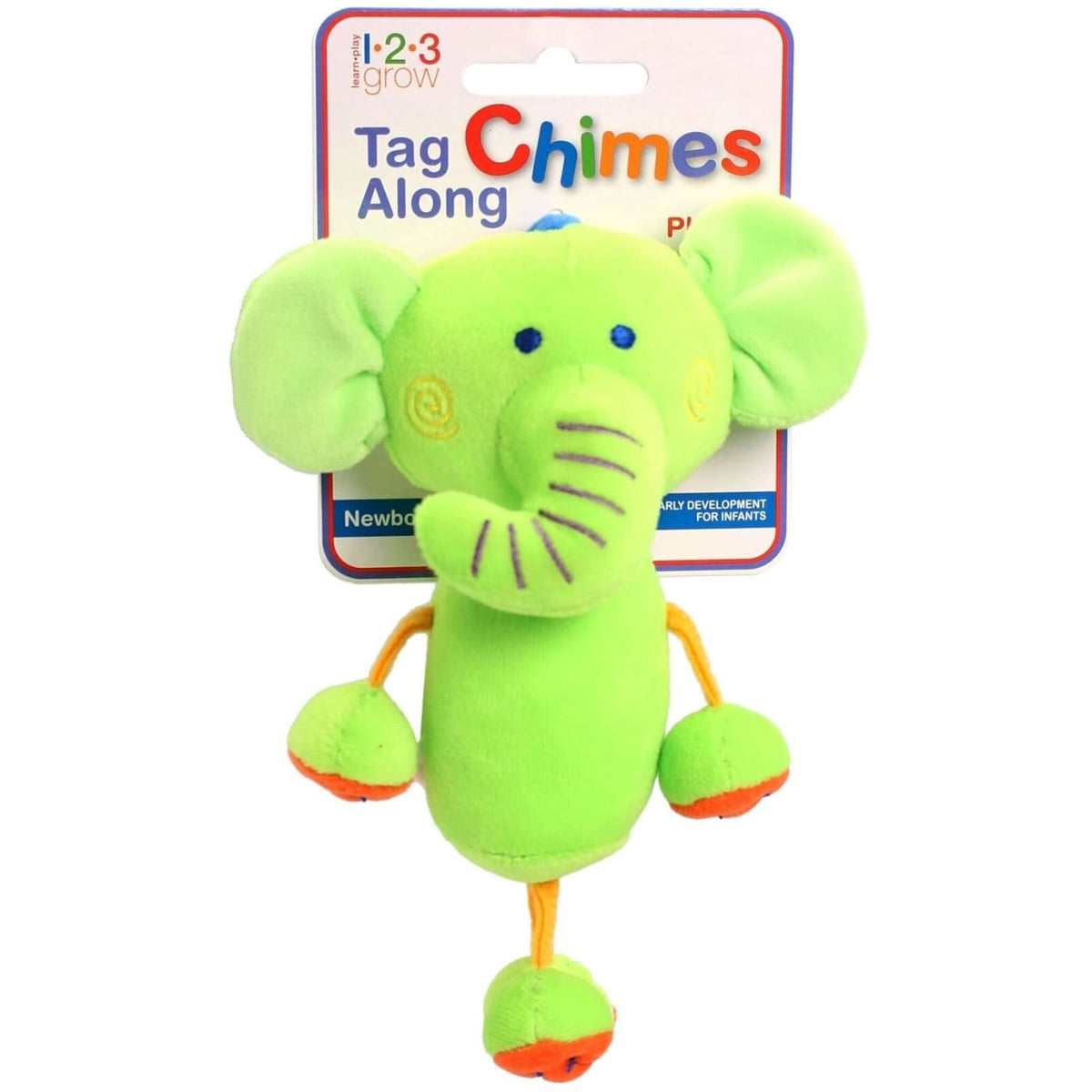 123 Grow Tag Along Chimes - Elephant - TOYS &amp; PLAY - BLANKIES/COMFORTERS/RATTLES